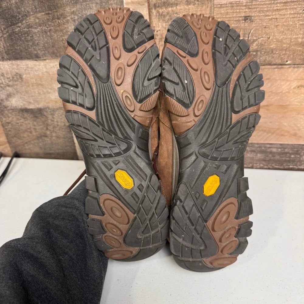 Merrell Hiking Shoes Mens 11.5 Brown Moab Adventure Lunar Leather J91825